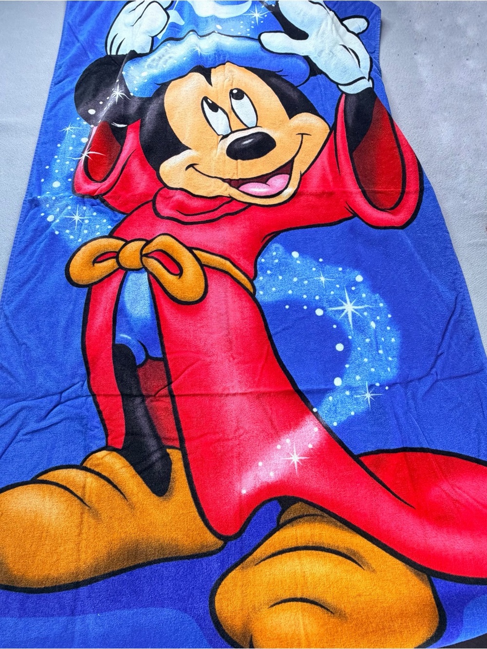 Vintage Walt Disney Fantasia Mickey Mouse All Over Print Large Beach Towel